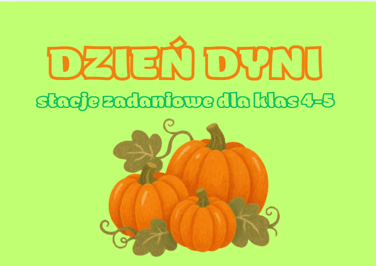 Zdjęcie materiału „10 stacji, 1 dynia- stacje zadaniowe na Dzień Dyni”